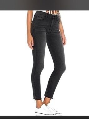 Mother denim HW Looker Ankle Fray in Night Owl dark wash ladies size 26 grunge